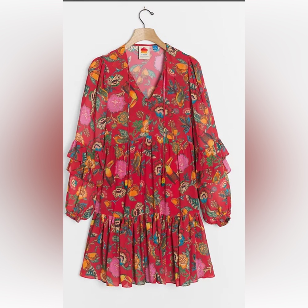 FARM Rio Red Floral Dress - Picture 2 of 11
